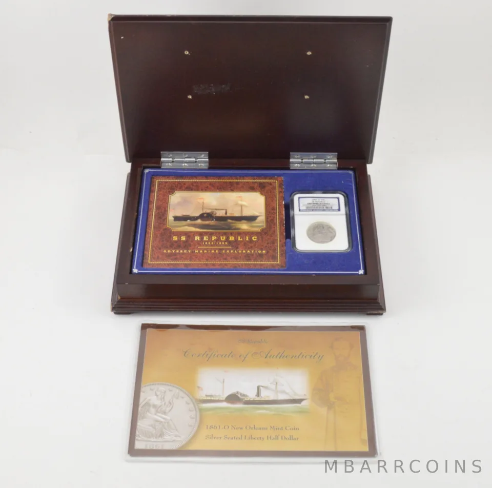 S.S. Republic - Shipwreck Effect 1861-O Seated Liberty Half Dollar - NGC *8663