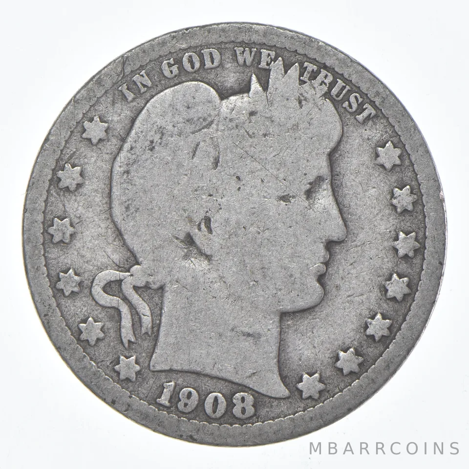 1908-S Barber Quarter Average Circ