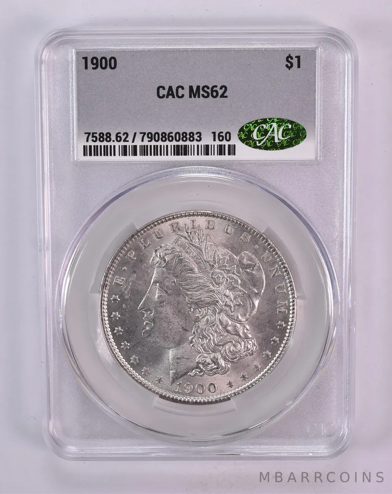 1900 Morgan Silver Dollar MS62 CAC CACg