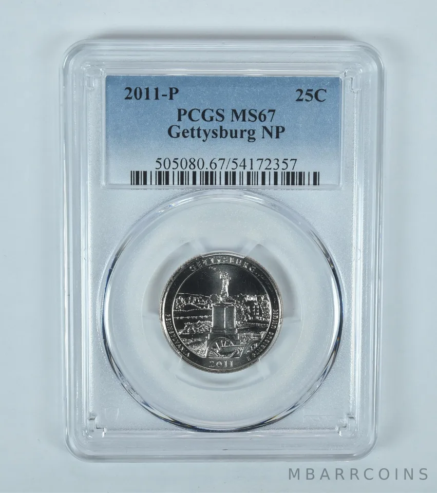 2011-P Washington Quarter ATB Gettysburg MS67 PCGS