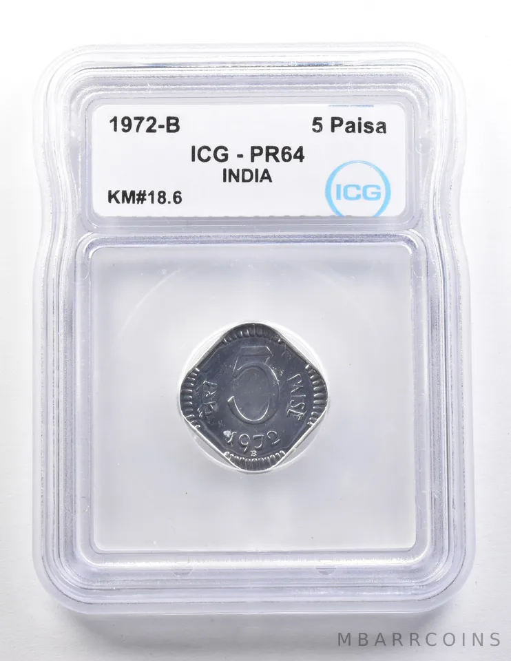 1972 B India 5 Paisa KM#18.6 PR64 ICG *3662