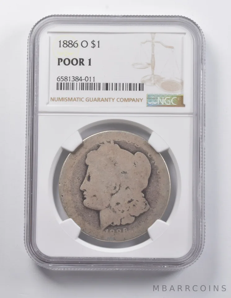 POOR 1 1886-O Morgan Silver Dollar NGC Lowball Low Ball Pocket Piece *7065