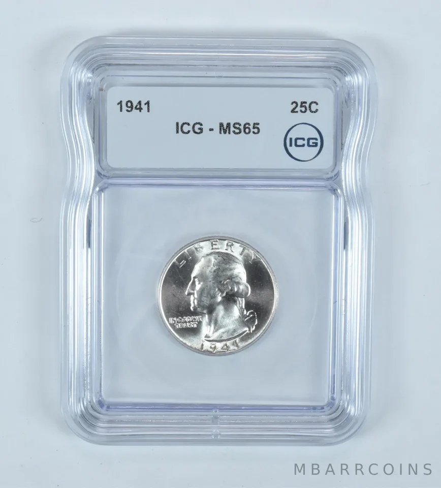 1941 Washington Quarter MS65 ICG