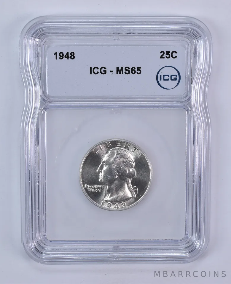 1948 Washington Quarter MS65 ICG