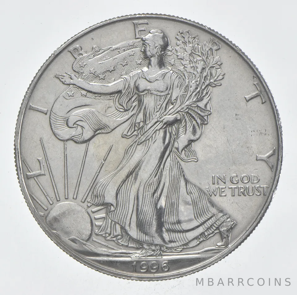 Rarest 1996 American Silver Eagle - Key Date - Rare LOW MINTAGE *338