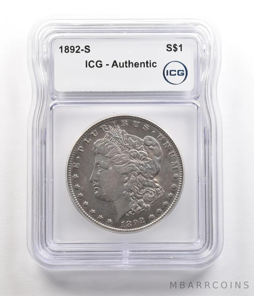 1892-S Morgan Silver Dollar Authentic ICG *5521