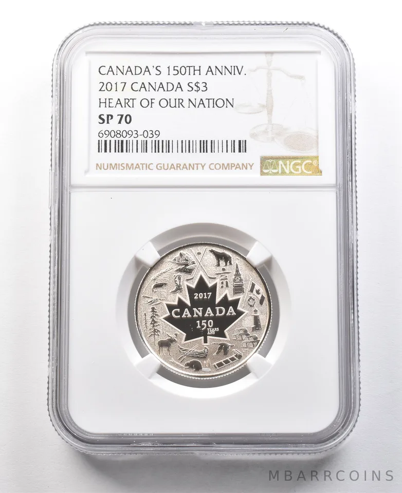 2017 Canada $3 Silver 150th Anniversary Heart Of Our Nation SP70 NGC *8413