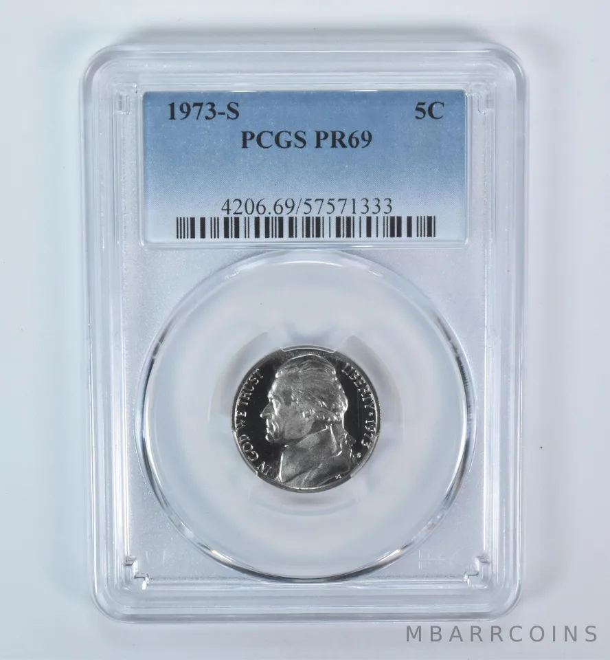 1973-S Jefferson Nickel PR69 PCGS Blue Label