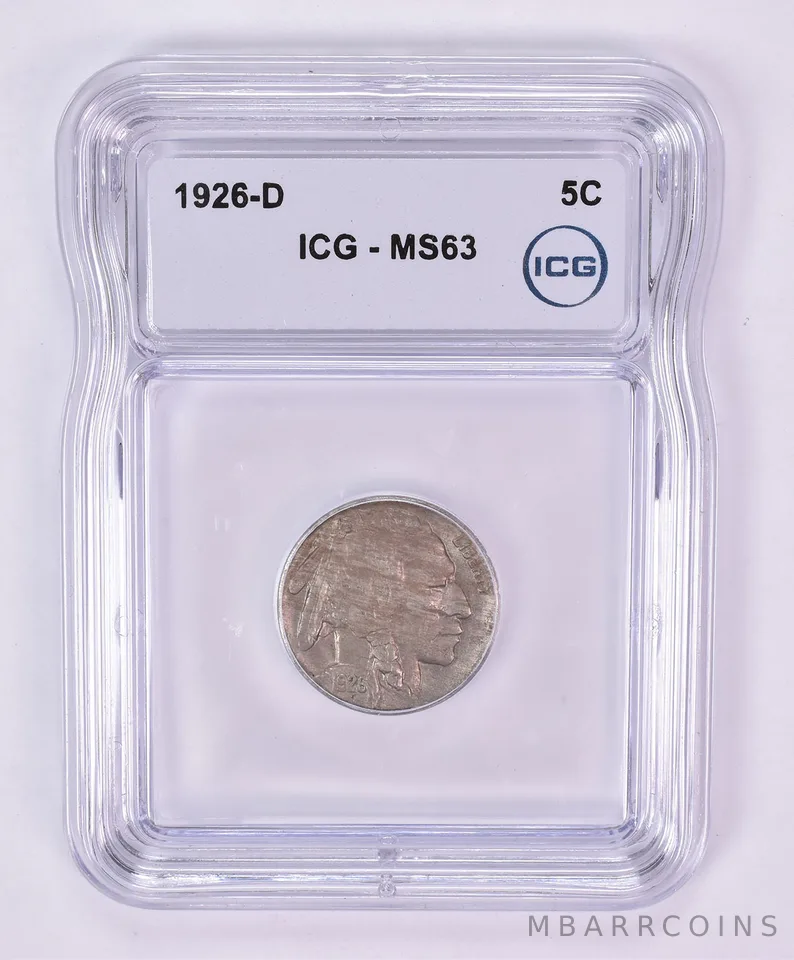 1926-D Indian Head Jefferson Nickel MS63 ICG Beautiful Tone *1183