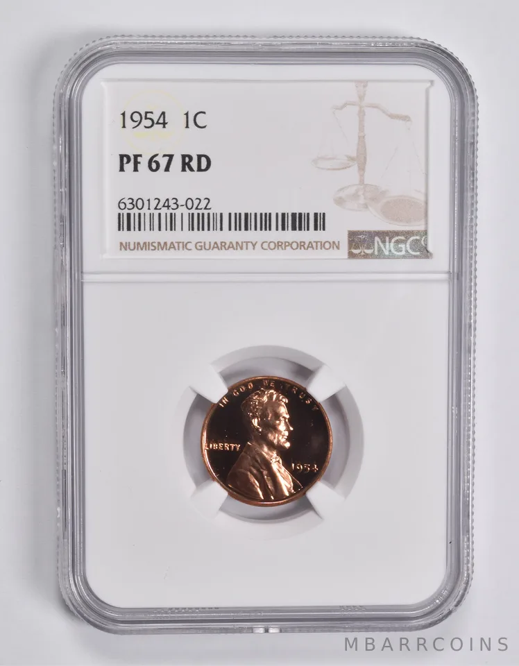 PF67 RD 1954 Lincoln Wheat Cent NGC *3572