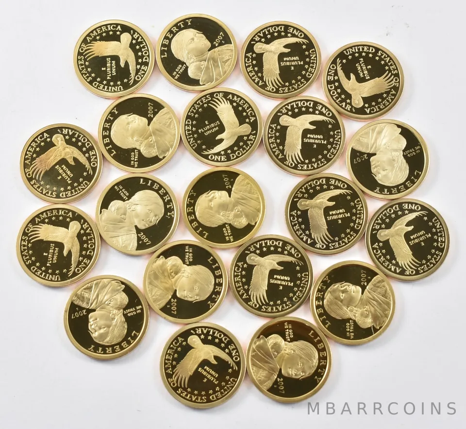 (20) 2007 Sacagawea Dollar Proof ROLL