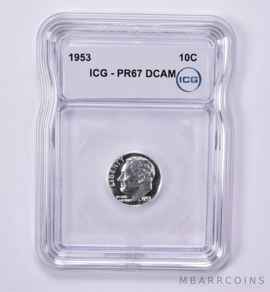 1953 Roosevelt Dime PR67 DCAM ICG *0509
