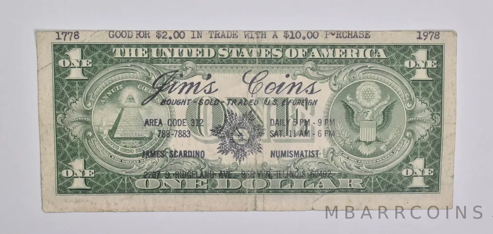 1935-E $1 United States Silver Certificate Stamped Jims Coins *5374