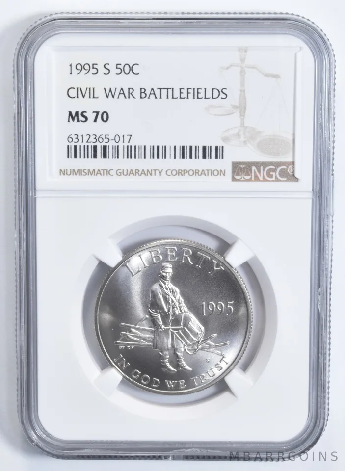 1995-S Civil War Battlefields Commemorative Half Dollar MS70 NGC