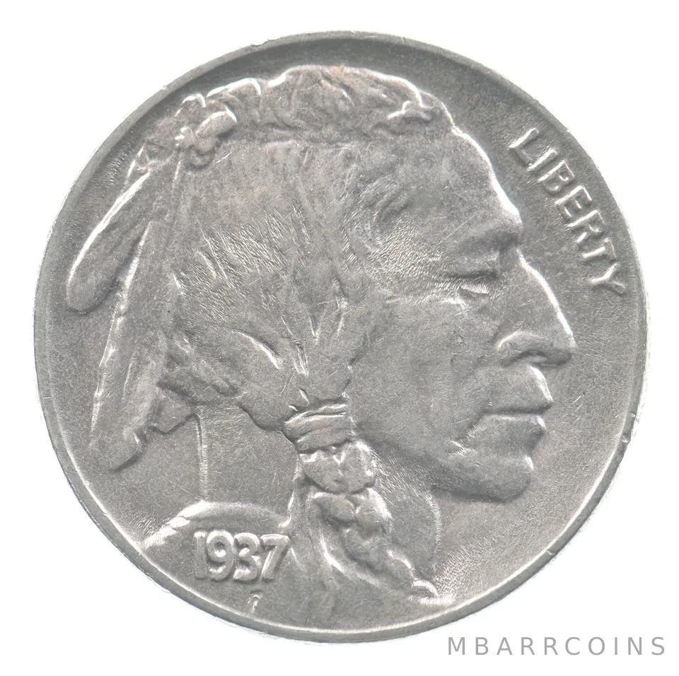 1937 Indian Head Buffalo Nickel a0366