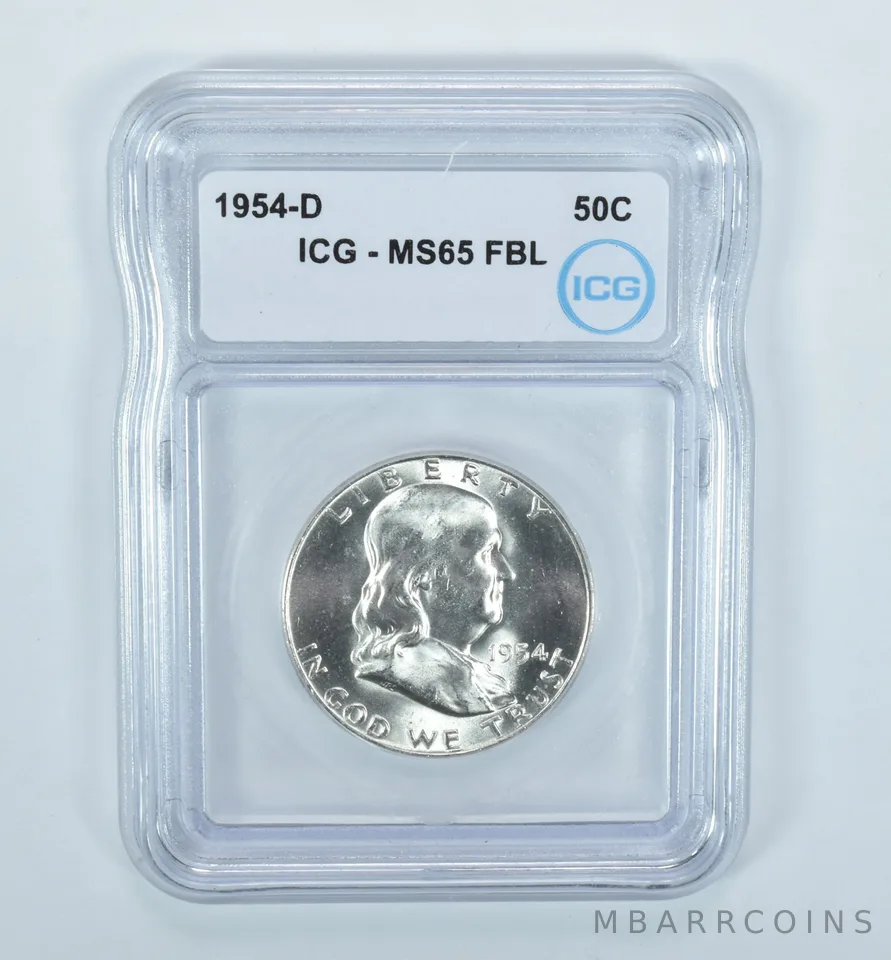 1954-D Franklin Half Dollar MS65 FBL ICG