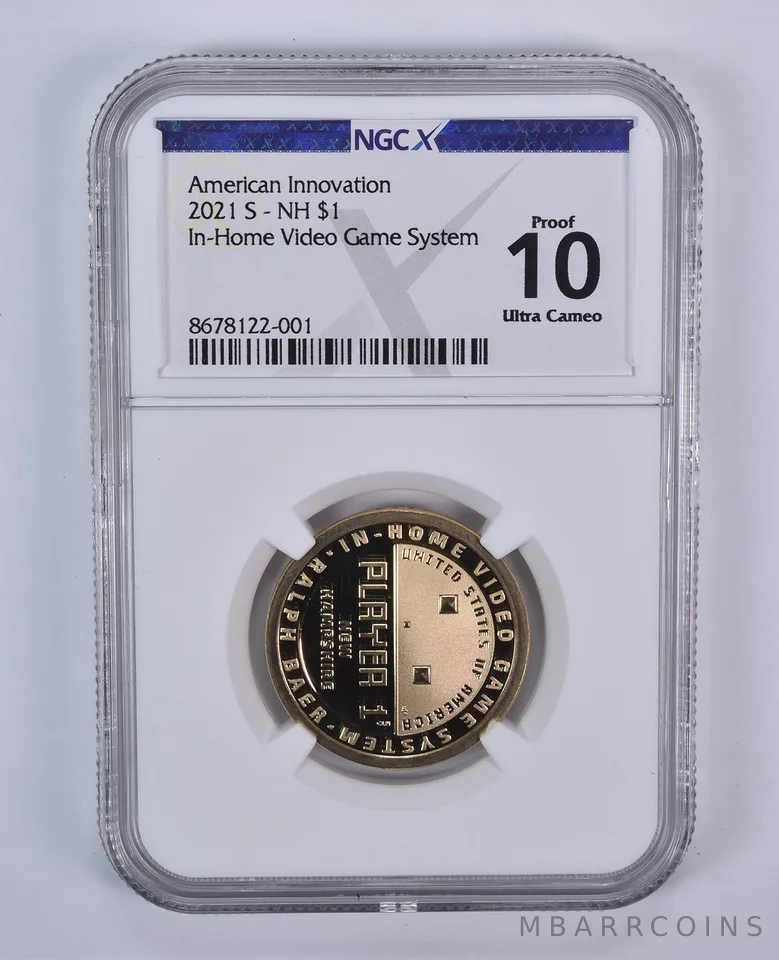 2021-S Innovation $1 In-Home Video Game NH Proof 10 UCAM NGC X NGCX