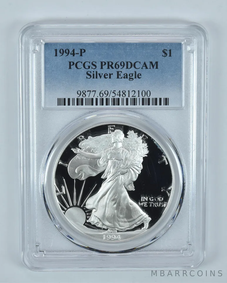 1994-P American Silver Eagle PR69 DCAM PCGS Blue Label