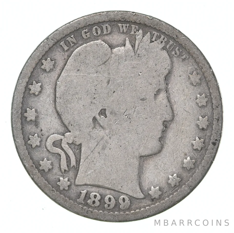 1899-O Barber Quarter Average Circ