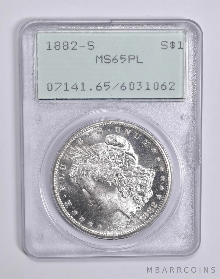 MS65 PL 1882-S Morgan Silver Dollar PCGS Rattler Upgrade? *0325