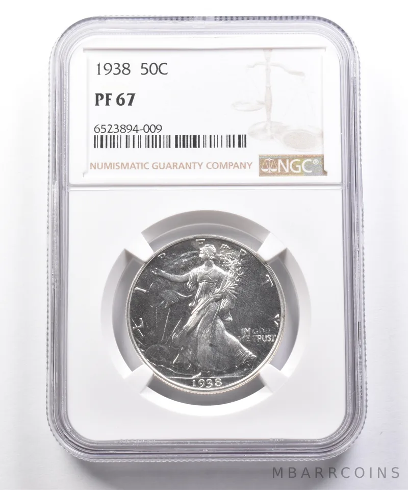 1938 Walking Liberty Half Dollar PF67 NGC *7378