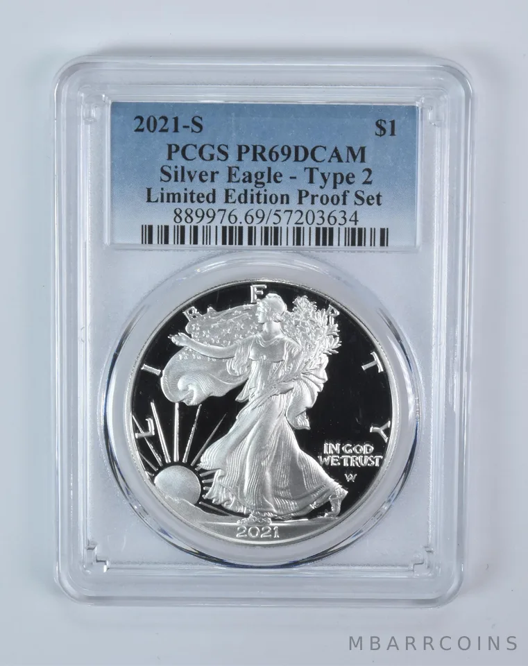 2021-S American Silver Eagle Type 2 Limited Edition Set PR69 DCAM PCGS