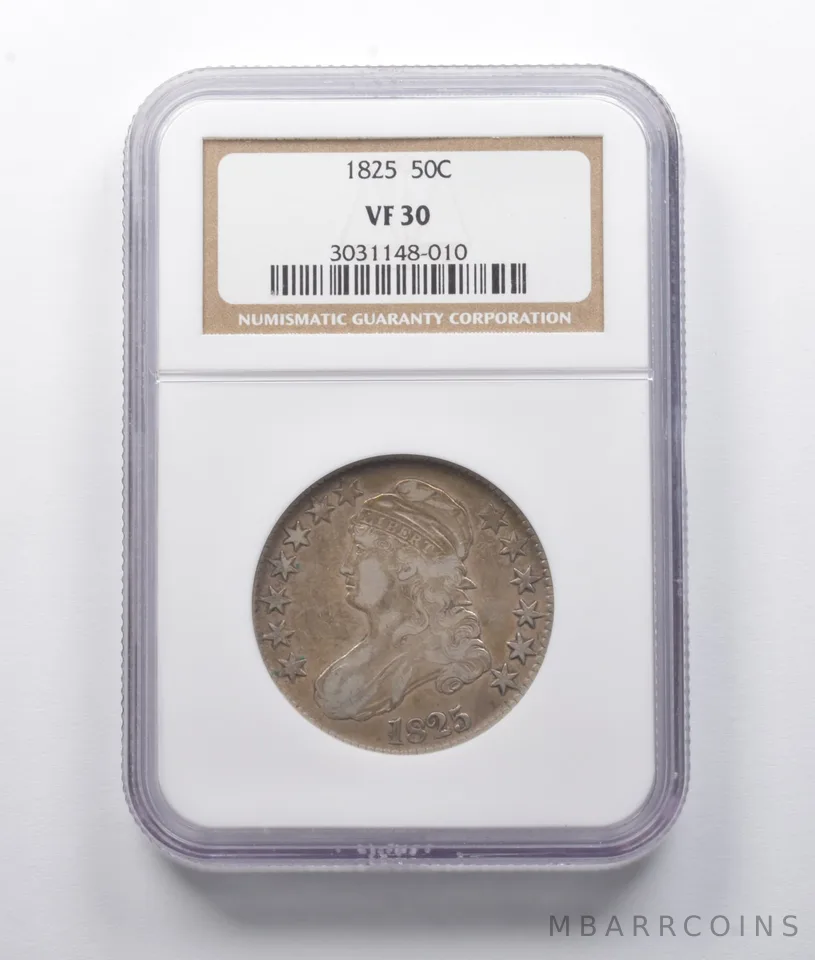 VF30 1825 Capped Bust Half Dollar NGC *7630