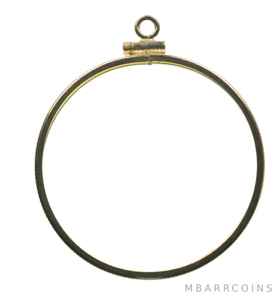 12K 33mm Gold Filled New Canada Dollar Coin Bezel Pendant Frame Edge *1271