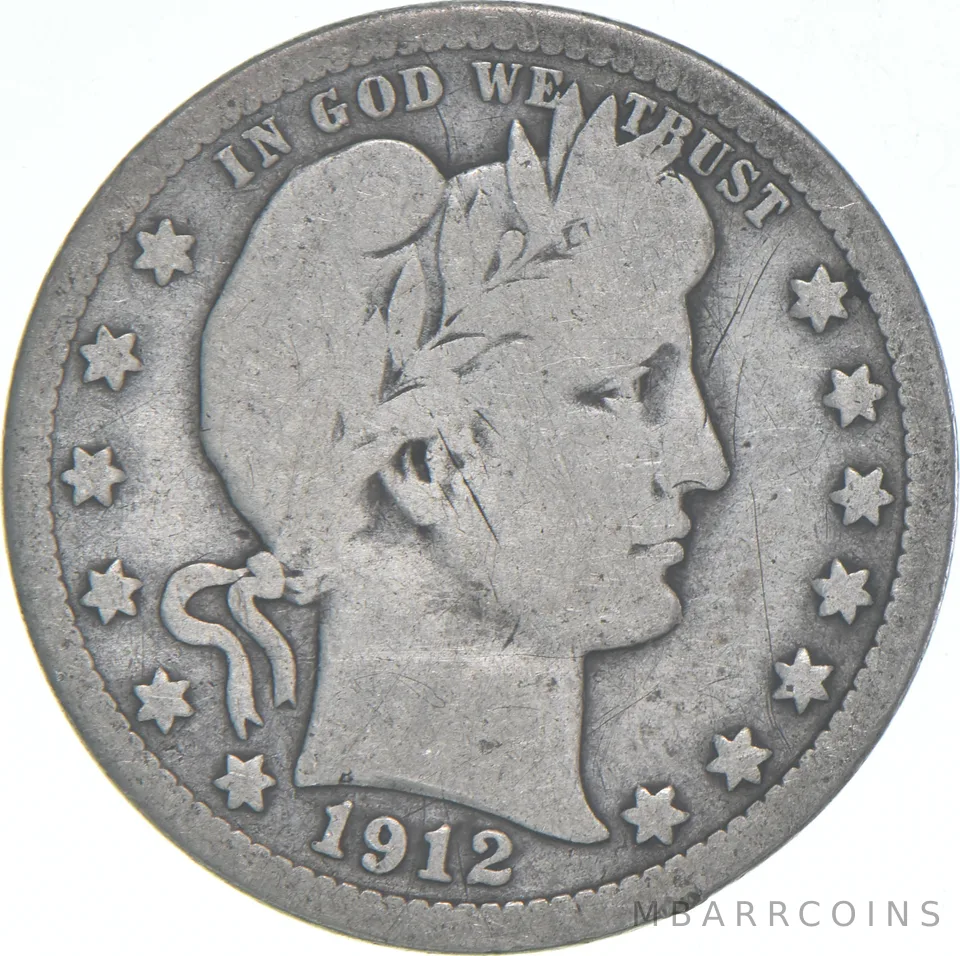 1912 Barber Quarter Average Circ