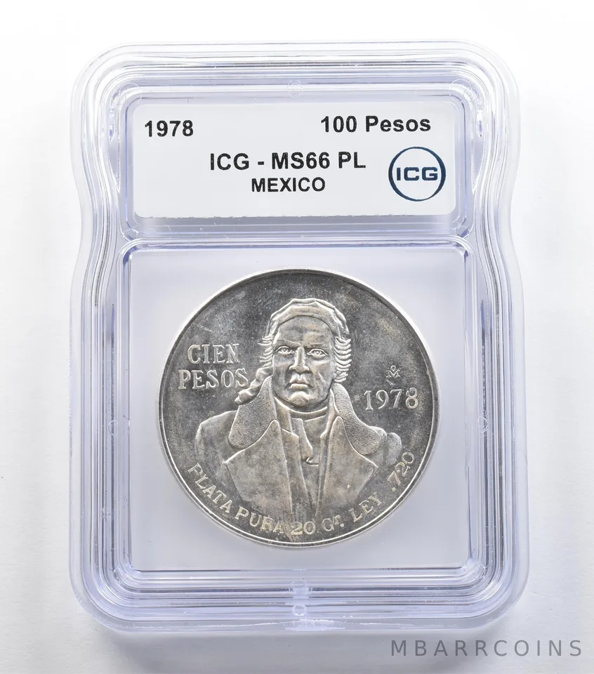 1978 Mexico 100 Pesos MS66 PL ICG *5437