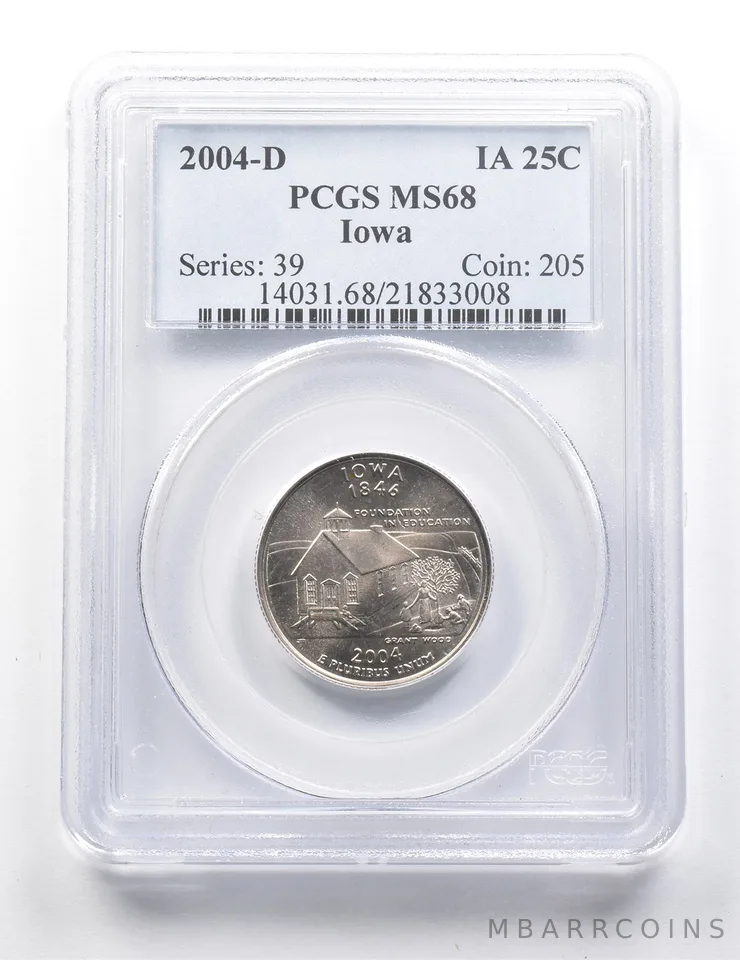2004-D Washington State Quarter Iowa MS68 PCGS *9406