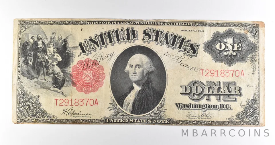 1917 $1 Legal Tender Large Note Red Seal *4546