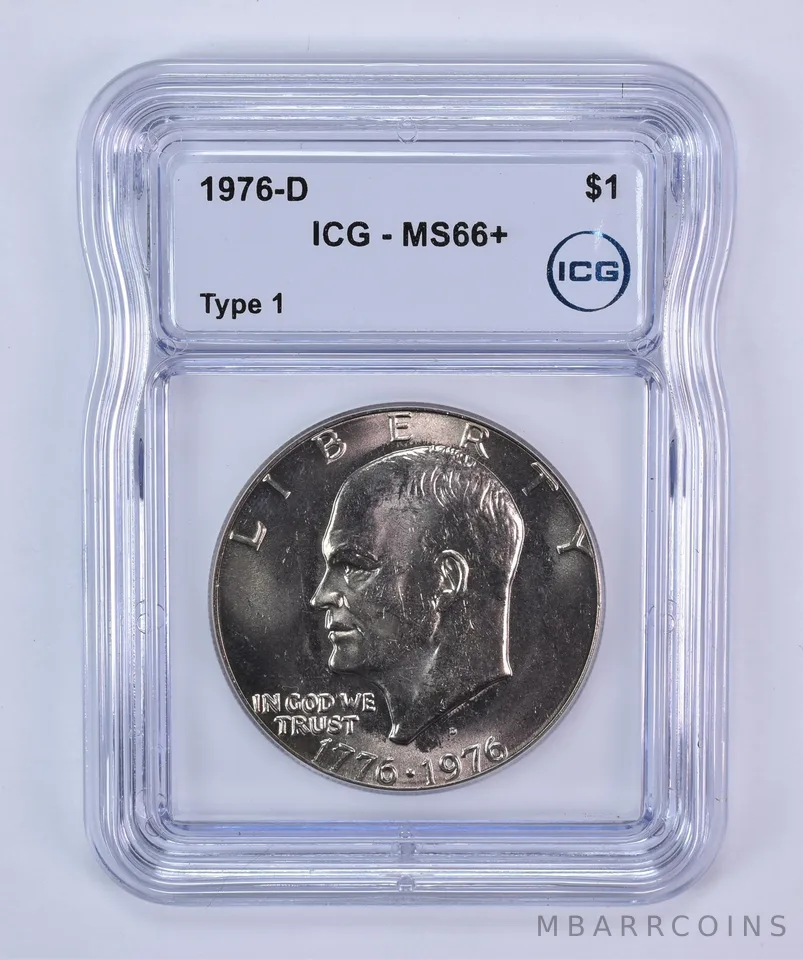 1976-D Eisenhower $1 Type 1 MS66+ ICG
