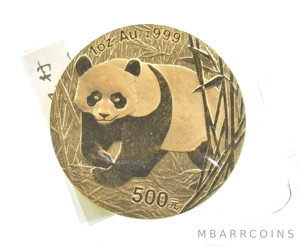 2002 China 500 Yuan Gold Panda 1 Oz Gold *4389