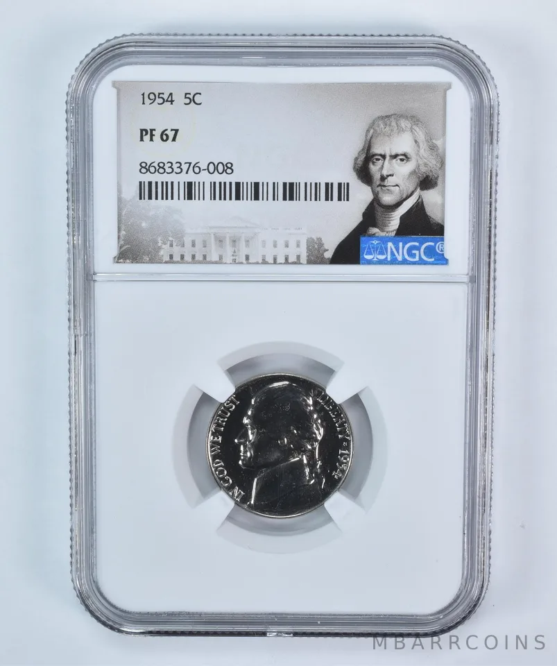 1954 Jefferson Nickel PF67 NGC Special Label