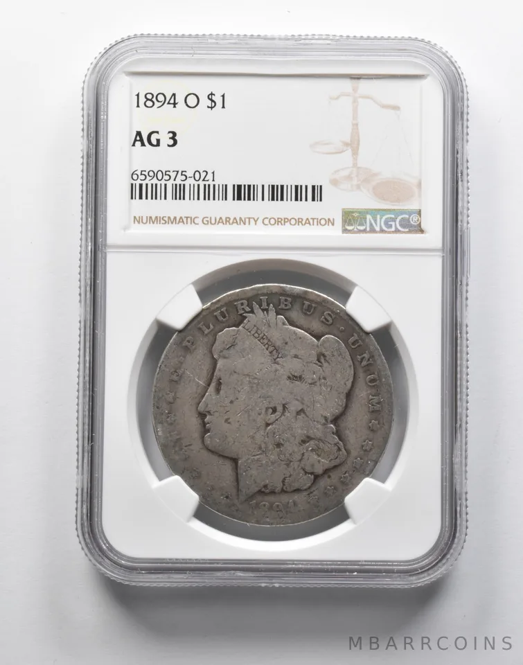 AG3 1894-O Morgan Silver Dollar NGC Lowball Low Ball Pocket Piece a9124
