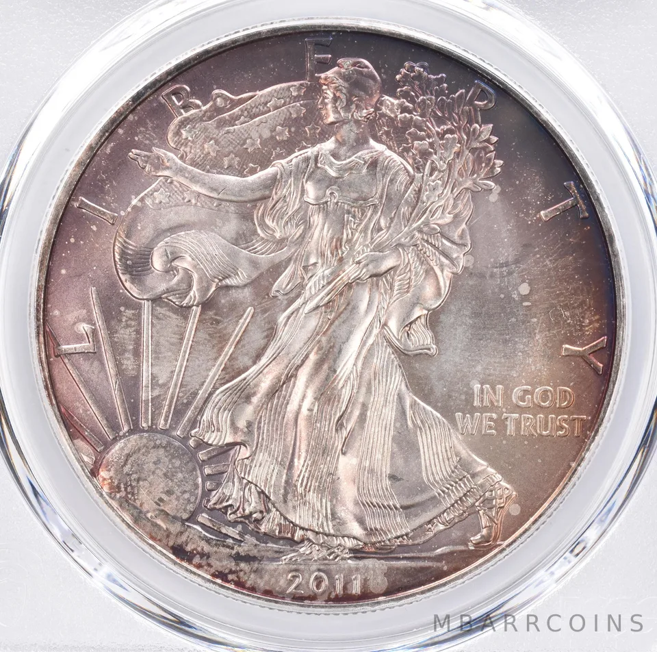 2011 American Silver Eagle MS67 PCGS Beautiful Tone *1374