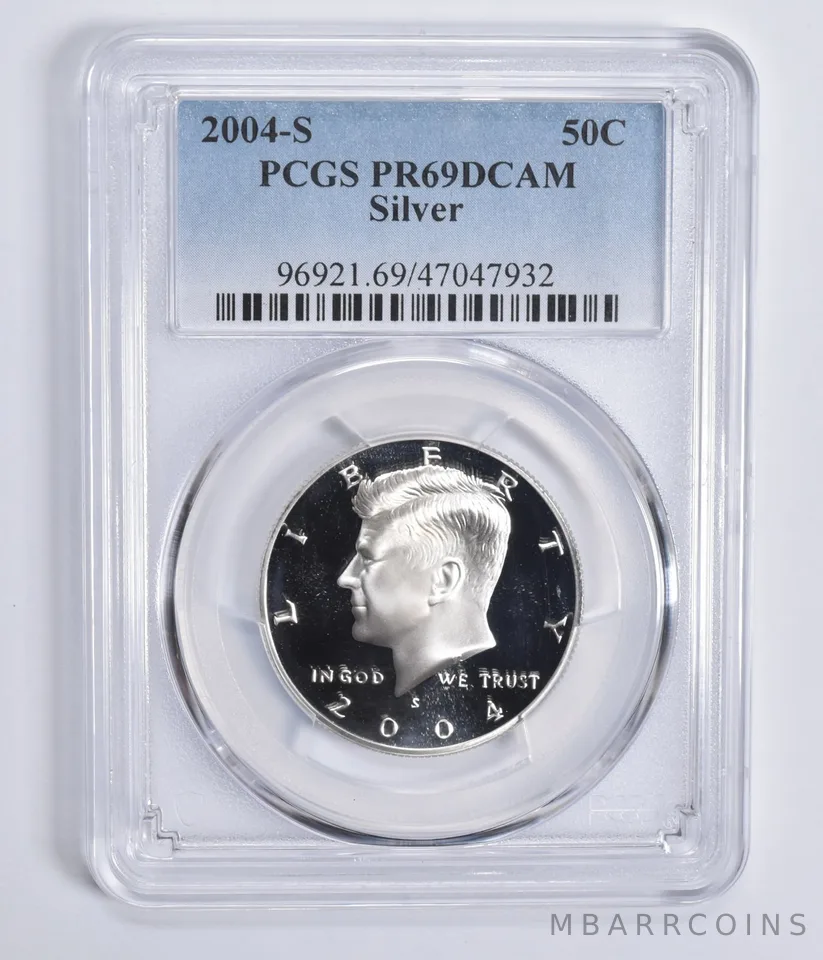 2004-S Kennedy Half Dollar Silver PR69 DCAM PCGS Blue Lbl