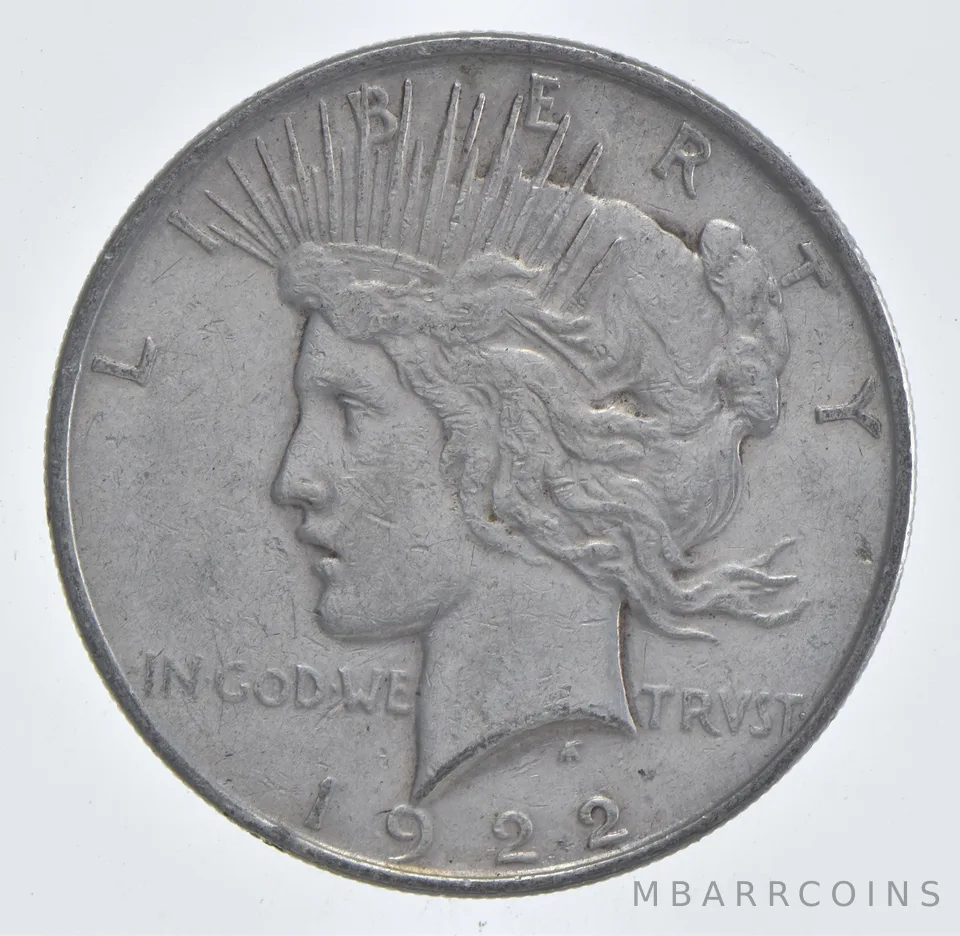 Better - 1922 Peace Silver Dollar - 90% US Coin *715