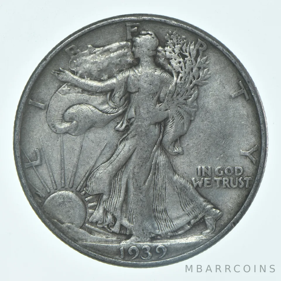 1939-D Walking Liberty Half Dollar CIRC VG+ 90% Silver