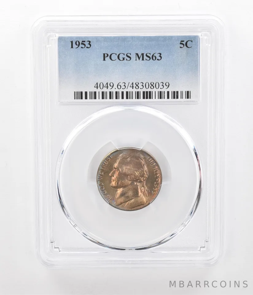 1953 Jefferson Nickel MS63 PCGS Beautiful Tone *2404