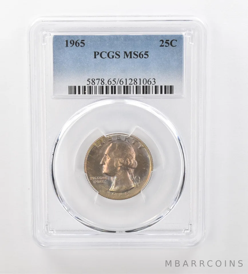1965 Washington Quarter MS65 PCGS Beautiful Tone *0945