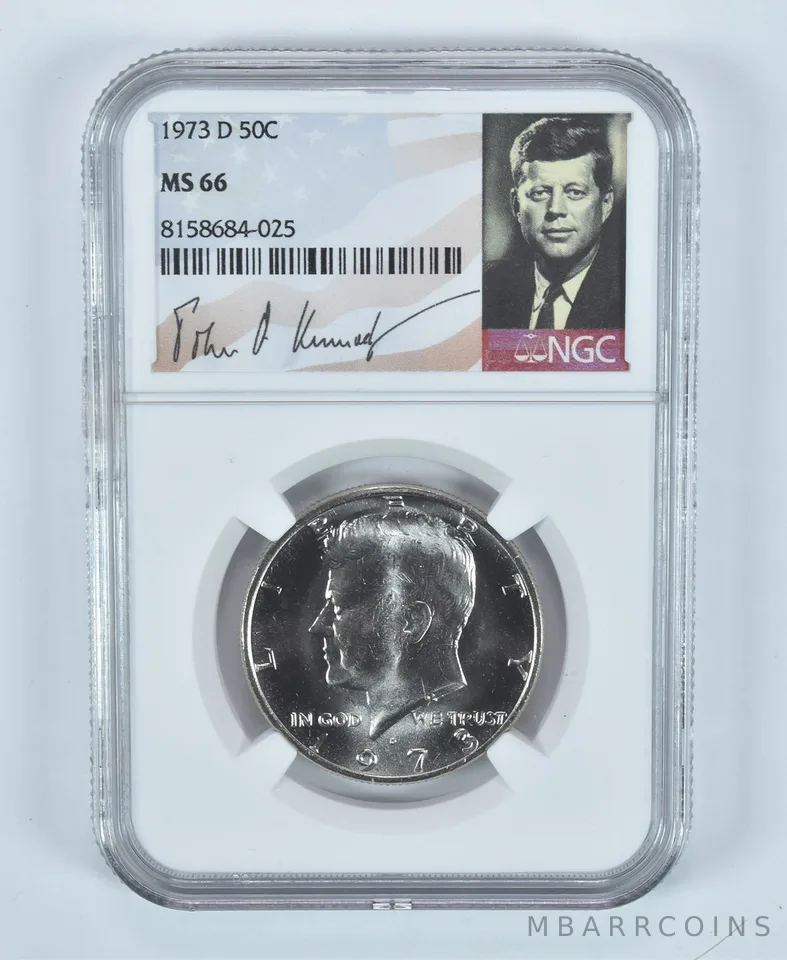 1973-D Kennedy Half Dollar MS66 NGC Special Label
