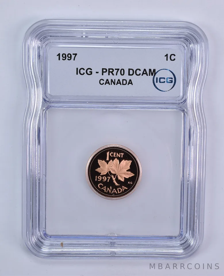 1997 Canada 1 Cent PR70 DCAM ICG