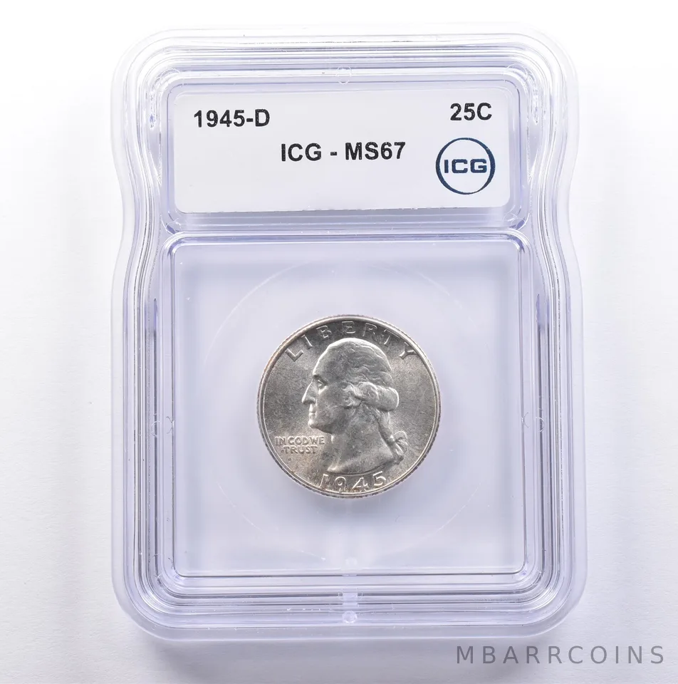 1945-D Washington Quarter MS67 ICG *9125