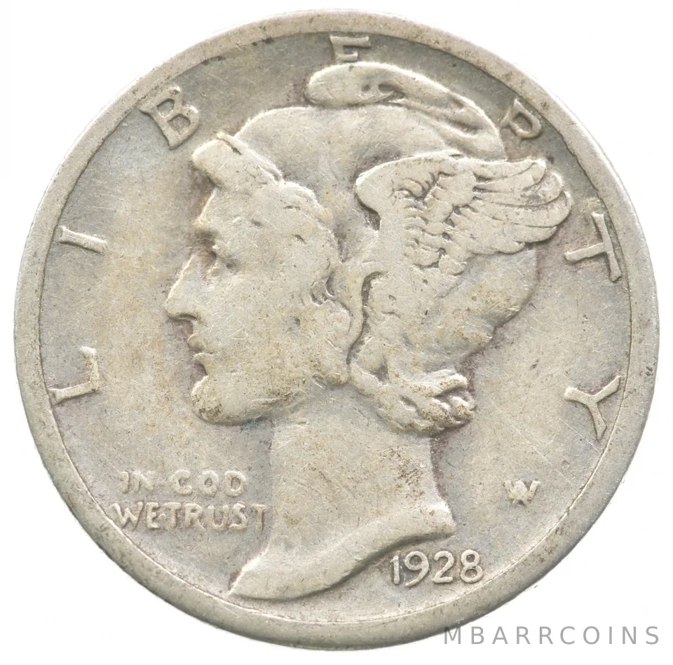 1928-S Mercury Dime Large S FS-501 a1508