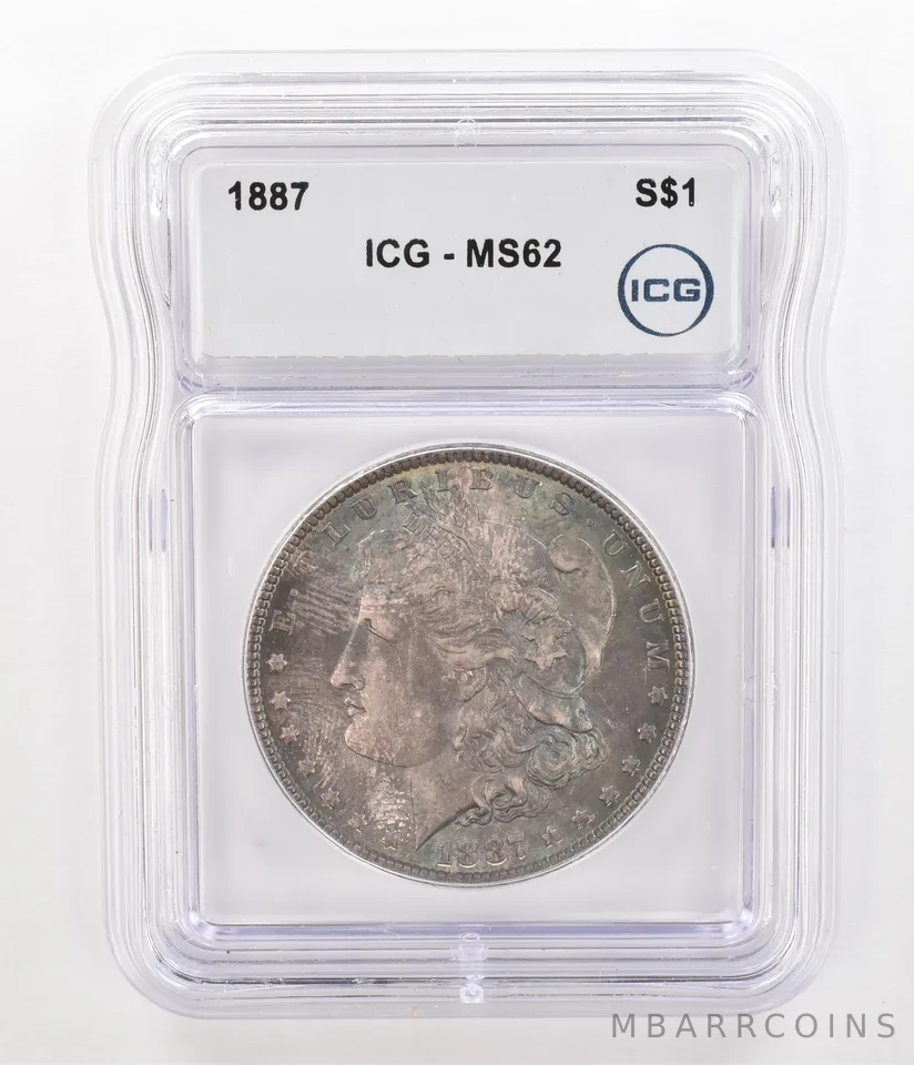 1887 Morgan Silver Dollar MS62 ICG Beautiful Tone *4770