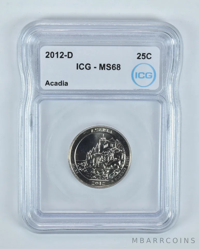 2012-D Washington Quarter ATB Acadia MS68 ICG