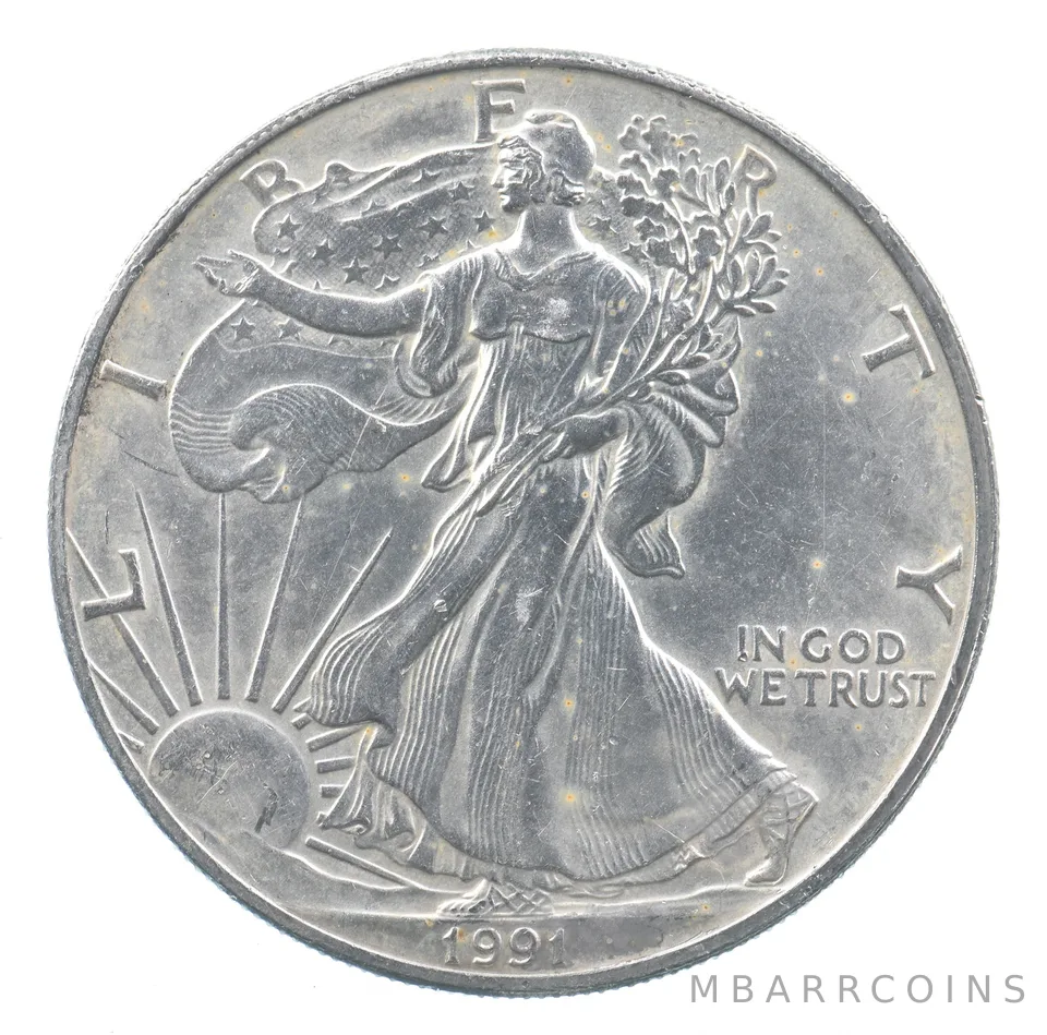 Better Date 1991 American Silver Eagle 1 Troy Oz .999 Fine Silver *699