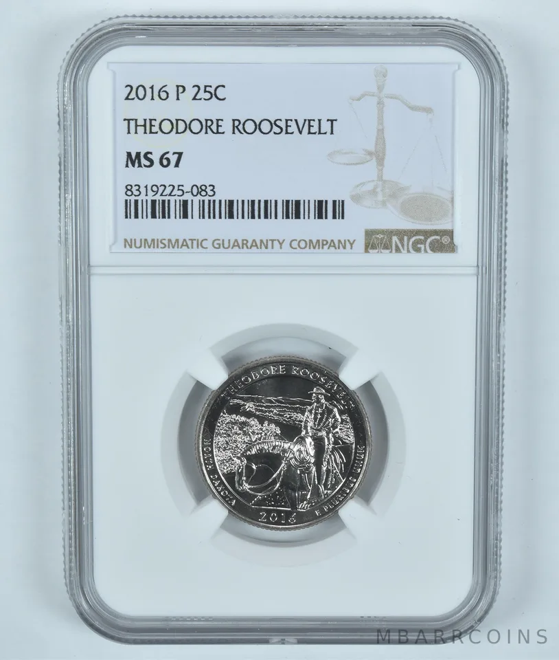 2016-P Washington Quarter Theodore Roosevelt ATB MS67 NGC